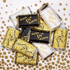 18th Birthday Decorations Miniatures Candy Bar Wrapper (CANDY NOT INCLUDED)