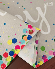 Happy Birthday Table Runner 72 Inches, Grey | Birthday Centerpieces for Tables,