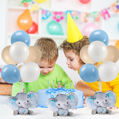 12 Sets Elephant Baby Shower Balloon Stand Kit for Table It’S a Boy Baby Shower
