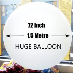 2 Pack Giant 72 Inch White Balloons for Party Decorations Extra Large Latex B…