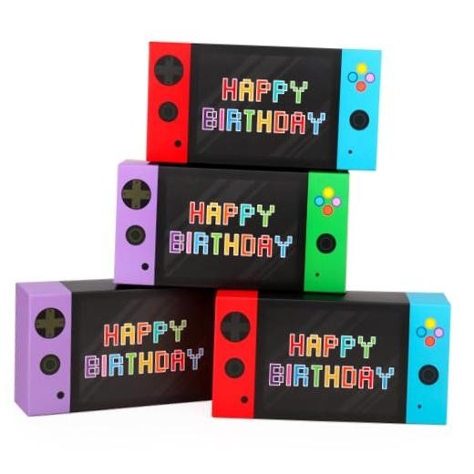Party Decorations 16 Pack – Video Game Party Favor Boxes for Kids Boys 8-12 –