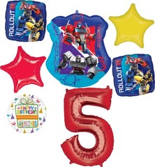 5th Party Supplies 7pc Transformer’s Foil Balloon Bouquet Decorations