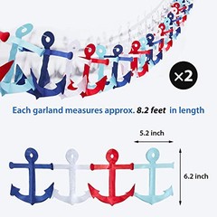 18 Pieces Nautical Party Decorations Cruise Door Banner Nautical Birthday