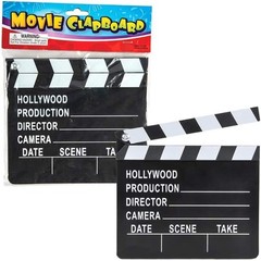 12-Count Movie Clapboard Decorations – Hollywood Party Supplies 7»x8»