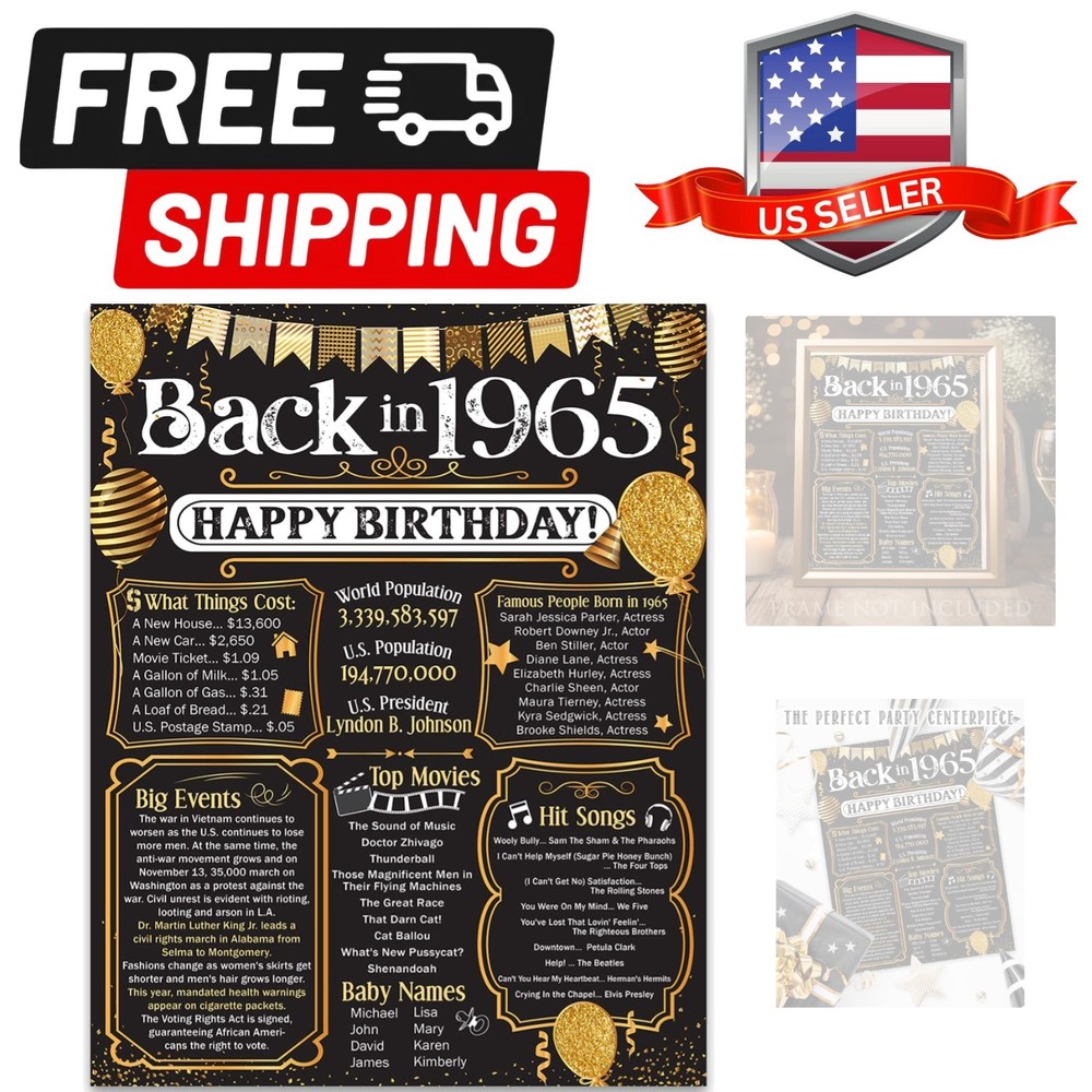 60th Birthday Party Decorations for 60th Birthday Sixty – Remembering The 19…