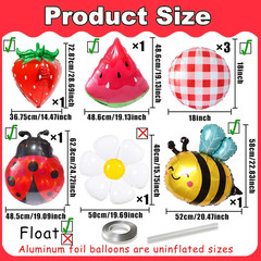 8Pcs Picnic Balloons Gingham Balloons Picnic Party Decoration BBQ Themed Party D