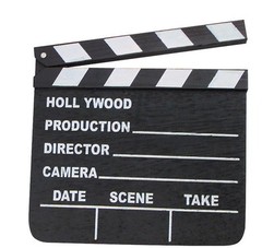 2 HOLLYWOOD CLAPBOARD CLAPPER CLAP BOARDS MOVIE SIGN DIRECTOR’S PROP CHALKBOARD