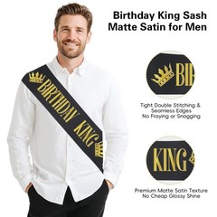 50th Birthday Decorations for Men, Black Gold Back