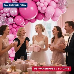 153PCS Pink Balloon Arch Garland Kit Hot Pink Birthday Baby Shower Decorations