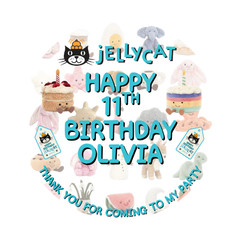 CAT PERSONALIZED KIDS PARTY DECOR BIRTHDAY CUSTOM NAME DECORATION CHILDREN JELLY