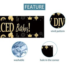 Finally Divorced Banner Decorations, 20 inches x 118 inches, Multicolor