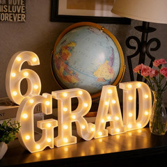 2026 Graduation Decorations – 8 LED Marquee Light-Up Letters,Grad 2026″ for Pres