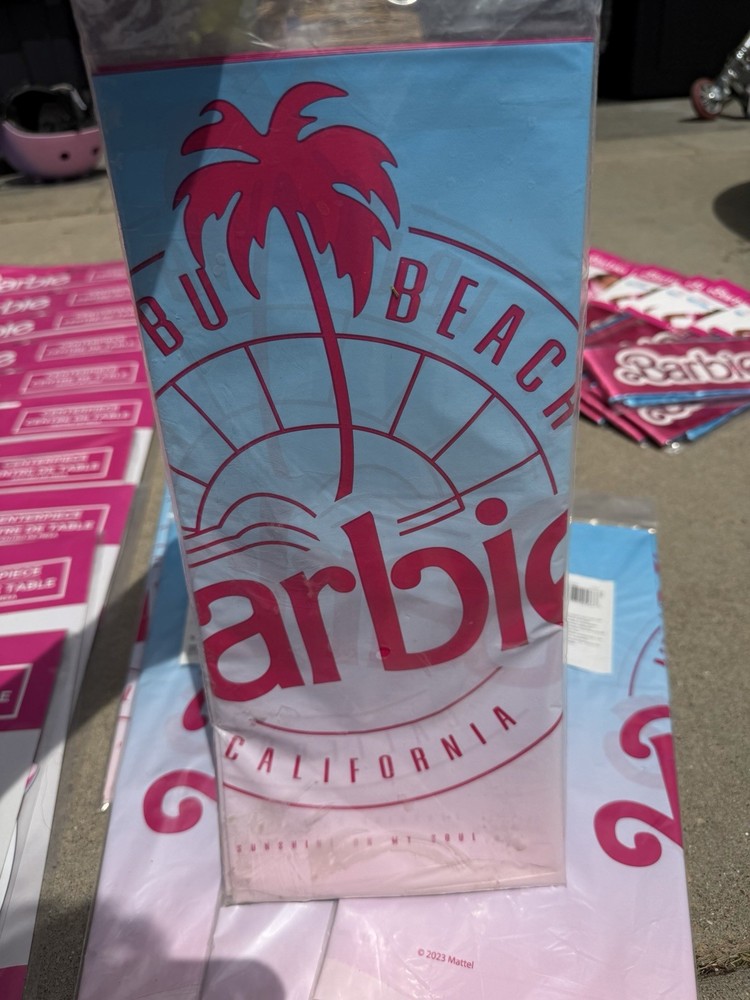 Barbie Malibu Party Rectangular Lot of 7 Plastic Table Covers NEW