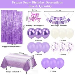 67PCS Purple Decorations Set – 2pcs Foil Fringe Curtains Streamers, Banners, …