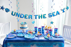 Mermaid Party Supplies, Banner Decoration Kit (7-Count)