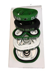 30 Pcs Green White Black Congrats Grad & Class of 2026 Silicone Wristband Bracel
