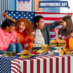 Patriotic 4th of July Tablecloths (2-Pack) for Elegant Memorial Day Celebrations