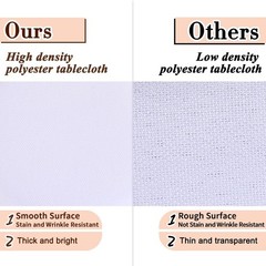 Kesfey 6 Packs Round Tablecloth 70 Inches White Polyester Table Cloths Stain …