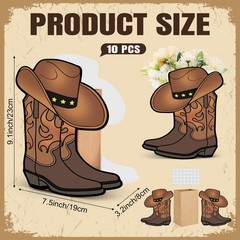 10 Set Western Cowboy Boots Flower Boxes Centerpieces Boot Vase Party Decorat…