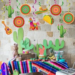 KALEFO 24PCS Mexican Fiesta Decorations for Taco Tuesday Birthday Party Suppl…