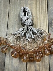 baby shower amber color pacifiers with tan string 12pcs In each bag