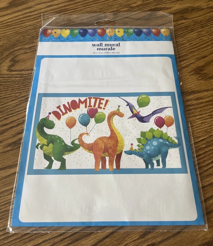 42 x 72 in. (106 x 182 cm) Dinosaur Wall Mural Party Decoration