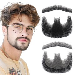 Fake Mustache and Fake Beard Natural Realistic 100% Human Hair Hand Tied Goat…
