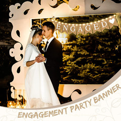 Engagement Party Decorations Engaged Banner LED Fairy Lights Decor Super Sale