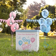 48PCS Winnie Pooh Baby Shower Balloon Arch Kit Gender Reveal Party Decor