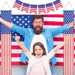 Reusable Waterproof American Flag Banners for Patriotic Holidays – 71» x 12.6»