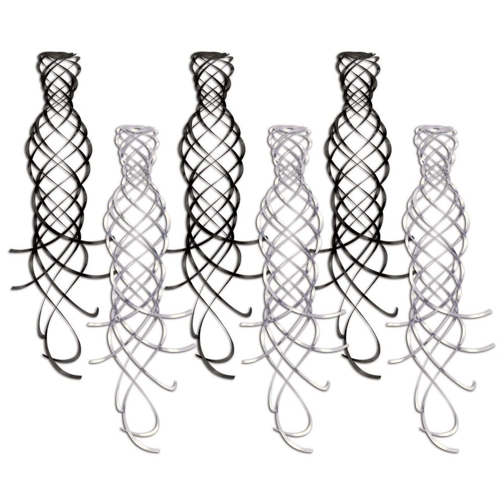 Beistle Black and Silver Shimmering Whirls – New Years | Party Supply