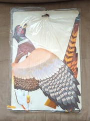 26″ Flying Pheasant Thanksgiving Autumn Honeycomb Decoration 1979 Beistle Unused