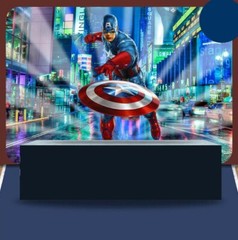 CAPTAIN AMERICA Square Backdrop 80x 60 inch Birthday Party Decoration Supplies