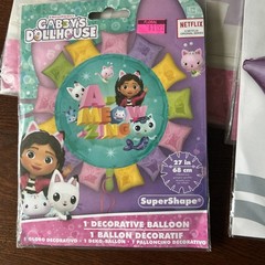 Gabby’s Dollhouse Birthday Decoration Lot Bundle Party Decor Garland Balloons