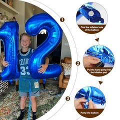 40 Inch 21 Number Balloon Birthday Decorations for Men Number 21 Dark Blue
