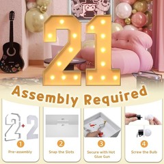Number 21 Foam Board DIY Anniversary Decor