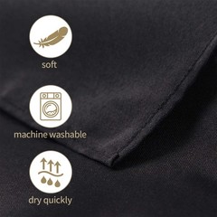 Ascoza 2pack 120 Inch Black Round Tablecloth in Polyester Fabric for Wedding/…