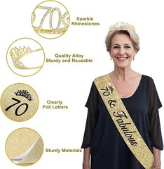 70th Birthday Decorations for Women, Champagne Gold 70th Birthday Decorations…