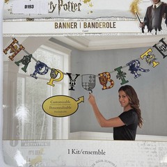 NOS Harry Potter Customizable Birthday Banner Hogwarts Party Decoration