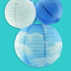 Quasimoon 14″ Premium Print Cotton Candy Clouds Paper Lantern, Design by Espe…