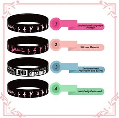48 Pieces Ballet Party Wristbands Rubber Bracelets – Ballet Dance Birthday Pa…