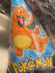 2014 8 Pokemon Party Hats w/Charizard, Pikachu, Meowth *Open/Unused* ooo1