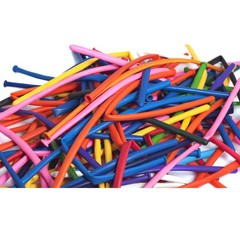100 Long Figure Balloons, Assorted Colors for Parties and Decoratio