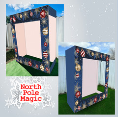 Christmas Photo Booth Backdrop 6,3×5,4ft,Holiday Decoration