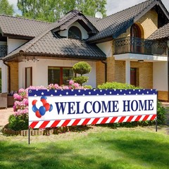 Blulu Welcome Home Banner Decoration 71 x 15.7 Inches Large Multicolor