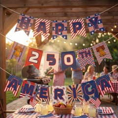 250th Anniversary Decorations 250 Year USA Anniversary Banner | America 250t…