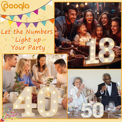 50Th Birthday Decorations for Women Men, Light up Numbers 50 for Party Table Bac