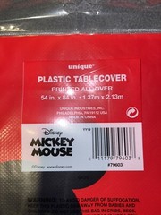 Mickey Mouse Party Table Cloth Table Cover – 54″ X 84″ – Printed All Over New!