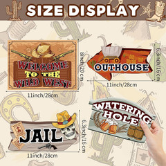 Western Birthday Party Decorations 20 Pieces Cowboy Themed Party Signs Welcome T