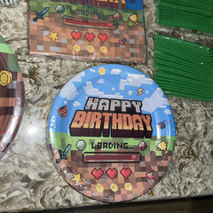 Minecraft Birthday Party Decorations Plates Napkins Cups Forks Knives 20 Pc Each